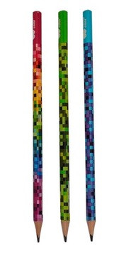 Карандаш школьный 2В треугольный PIXI Happy Color детский для школы, 1 шт.