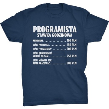 Koszulka Stawka Godzinowa Dla Programisty Prezent