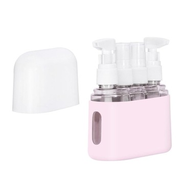 4x Butelka podróżna ze sprayem 50 ml Butelka z rozpylaczem do perfum Szczelny balsam z pompką Różowy