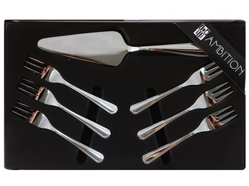 СТОЛОВЫЕ ПРИБОРЫ AMBITION 7 НАБОР ДЛЯ ТОРТА ВЕРОНА ВИЛКИ ДЛЯ ТОРТА 6 ЧЕЛОВЕК