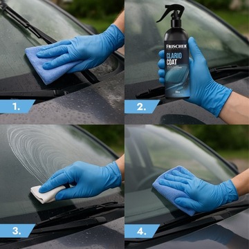 NIEWIDZIALNA POWŁOKA DO SZYB SAMOCHODOWYCH WYCIERACZKA 250ml + MIKROFIBRA