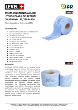 Лента гидроизоляционная 5мб Ванная 120мм B04