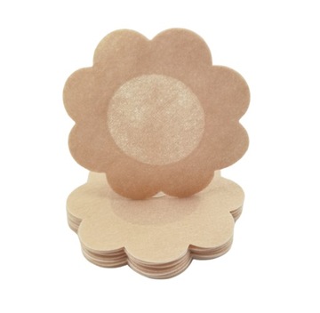 Наклейки на соски, пластыри на соски, накладки на соски, наклейки на грудь, БЕЖЕВЫЙ