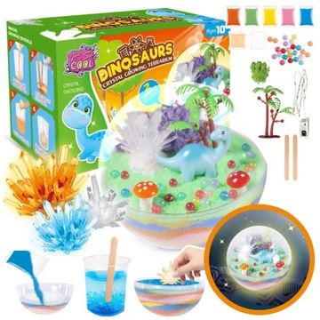 ZESTAW TERRARIUM LED MAGICZNE HODOWLA KRYSZTAŁY KREATYWNE DINOZAUR DIY