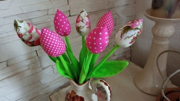 ТКАНИ ТЮЛЬПАНЫ, БУКЕТ 7 шт.