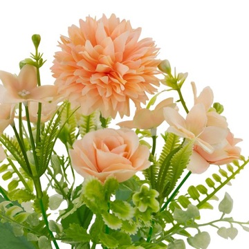 Искусственные цветы в горшке, украшение букета.