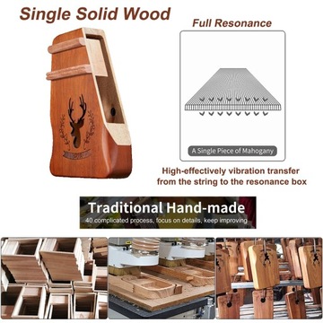 КАЛИМБА деревянный АФРИКАНСКИЙ МУЗЫКАЛЬНЫЙ ИНСТРУМЕНТ ФОРТЕПИАНО 21 клавиша НАБОР