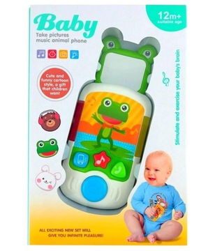 ОБРАЗОВАТЕЛЬНЫЙ ТЕЛЕФОН ДЛЯ МАЛЫШЕЙ СВЕТОВАЯ ЗВУКОВАЯ ЛЯГУШКА
