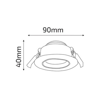 ПОТОЛОЧНЫЙ СВЕТИЛЬНИК ТОЧЕЧНЫЙ LED 5Вт 3000К 230В