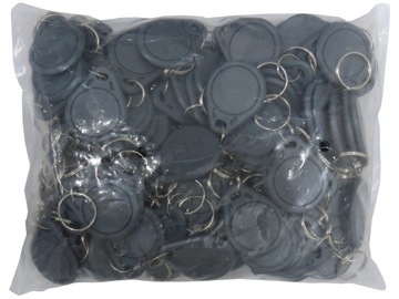 Brelok TAG RFID Unique 125kHz EM4100 do ZAMKA DOMOFONU szary 100 sztuk