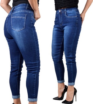 Spodnie Jeansy Wyszczuplające Jeansowe plus Size #