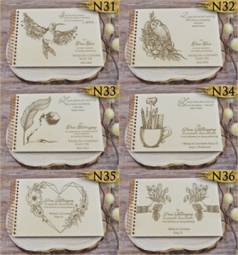 Деревянный альбом на спирали УЧИТЕЛЮ - подарок.