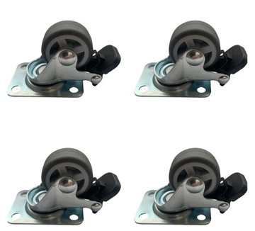 KÓŁKO MEBLOWE GUMOWE OBROTOWE Z HAMULCEM FI 30