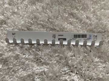 IKEA SKADIS Wieszak z haczykami 28 cm biały