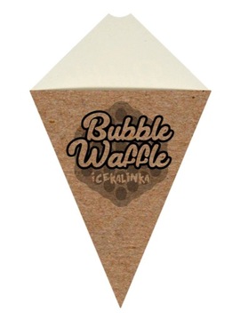 Rożki do gofrów bąbelkowych Bubble Waffle 500szt. brązowe EKO Kraftowe