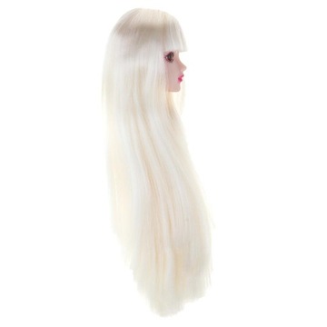 1/6 Dziewczyna Doll Head Sculpt z długim złotym