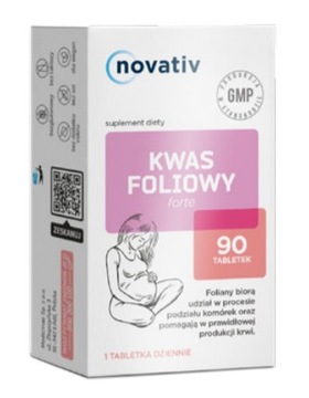 Novativ KWAS FOLIOWY 5-MTHF METYLO FOLIAN 90tabs