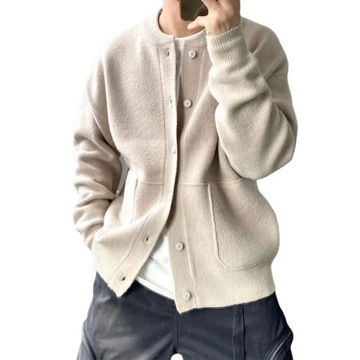 Spring New Cardigan Sweater Men's Korean Fashion V