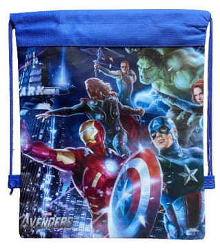 WOREK do szkoły przedszkola AVENGERS na buty kapcie obuwie IRON MAN hulk