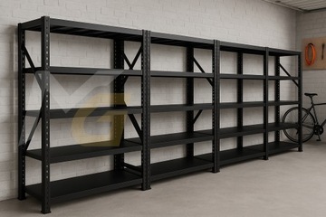 Полка для склада металлической мастерской, 4 полки, 300 кг на полку, BASE Loft