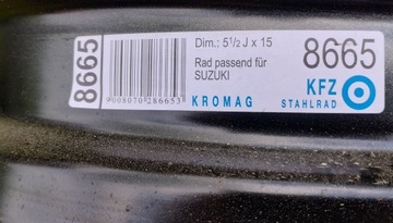 4× DISK OCELOVÝ SUZUKI 8665 5.5" X 15" 5X139.7 ET 5