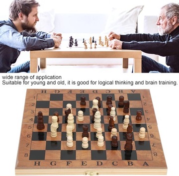 Деревянная шахматная коробка Chessboard Шашки 3в1 Chessboard Z