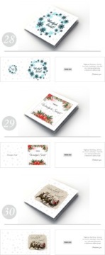 Рождественские ОТКРЫТКИ с ЛОГОТИПОМ, жемчужная бумага ПРЕМИУМ