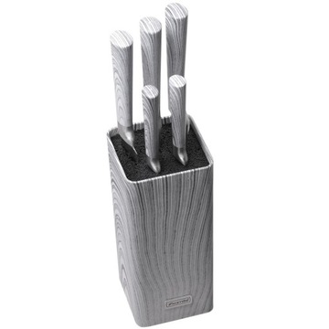 ZESTAW 5 NOŻY W BLOKU SZEFA KUCHNI SANTOKU KM5041
