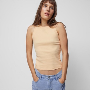 Женский базовый топ в полоску - желтый OUTHORN