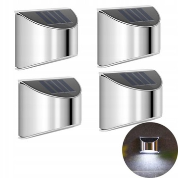 LAMPKI SOLARNE OGRODOWE LAMPA SOLARNA KINKIET 4SZT