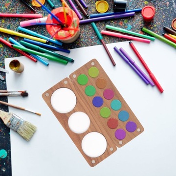 МАСЛЯНАЯ КРАСКА КОРОБКА ДЛЯ КРАСОК ОРЕХ ПОДДОН АКРИЛОВЫХ КРАСОК ПОДНОС ДЛЯ ЖИВОПИСИ ХУДОЖЕСТВЕННАЯ ПОДДОНА