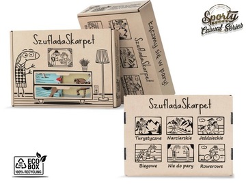 Набор ярких носков для верховой езды в коробке.