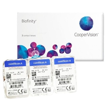 Soczewki Biofinity 3 szt. moc -1,00 BC 8,6