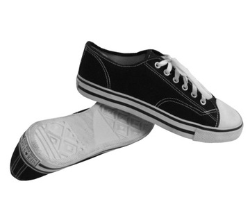TRAMPKI MĘSKIE CZARNE BUTY SPORTOWE TENISÓWKI 42