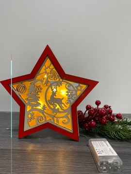 Праздники Рождественская звезда украшение светодиодной лампой