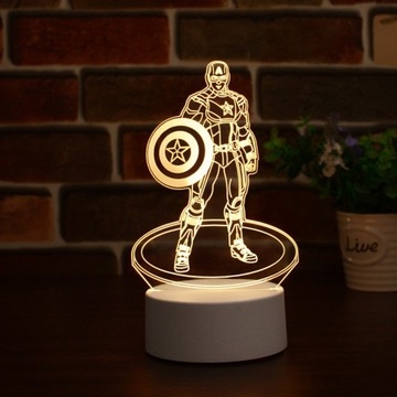 3D LED USB ночник в подарок Marvel AVENGERS