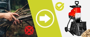 МОЩНЫЙ ЭЛЕКТРИЧЕСКИЙ ИЗМЕЛЬЧИТЕЛЬ ВЕТВЕЙ ИЗМЕЛЬЧИТЕЛЬ 3800ВТ КОРЗИНА 60л XXL