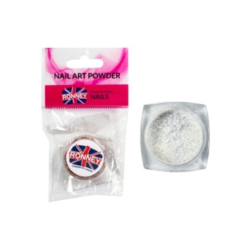 ПУДРА ДЛЯ НОГТЕЙ С ЭФФЕКТОМ РУСАЛКИ СЕРЕБРЯНАЯ RONNEY
