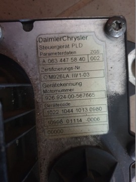 STEROWNIK SILNIKA MERCEDES OM926LA EURO3