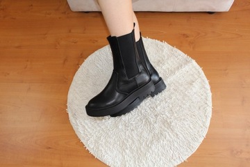 Even&Odd botki na platformie roz.39,5-40 (CK621)
