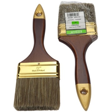 PĘDZEL AKRYLOWY PŁASKI „GOLD” 3