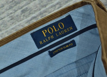 POLO RALPH LAUREN Sztruksowe Spodnie Męskie W33 L32