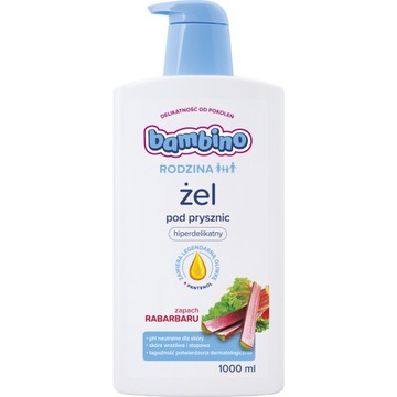Rodzina Żel pod prysznic o zapachu rabarbaru 1000ml