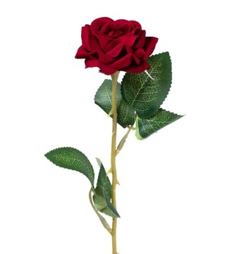 Роза бархатная, темно-красная искусственная ветка.