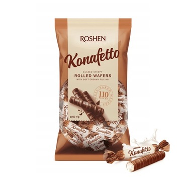 Konafetto Bianco Rurki z kremem Roshen 1kg