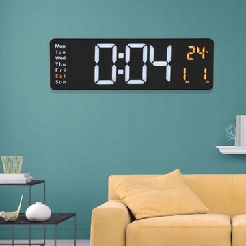 Цифровые светодиодные часы Настенные часы с большим экраном и