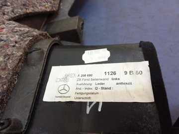 MERCEDES CLK W208 ОБИВКА БОКОВАЯ, ЗАДНЯЯ ЛЕВАЯ