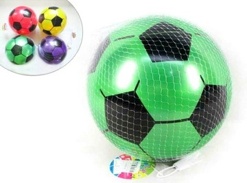 PIŁKA GUMOWA PLAŻOWA PVC 23CM KOLOROWA DO ZABAWY