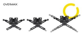 Подвес для проектора, потолочный, настенный, BLACK OVERMAX 2в1