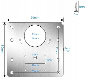 10x РЕМОНТНАЯ ПЛАСТИНКА ДЛЯ СОРВАННЫХ ПЕТЛЕЙ ШКАФА